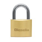 Brass Padlock Large 40 mm with brass cylinder and hardened steel shackle